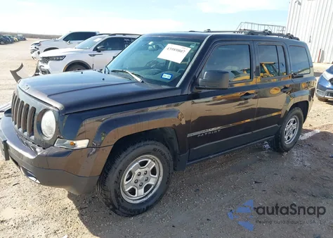 2014 Jeep Patriot Sport z USA, uszkodzony, nr VIN 1C4NJPBA5ED720458